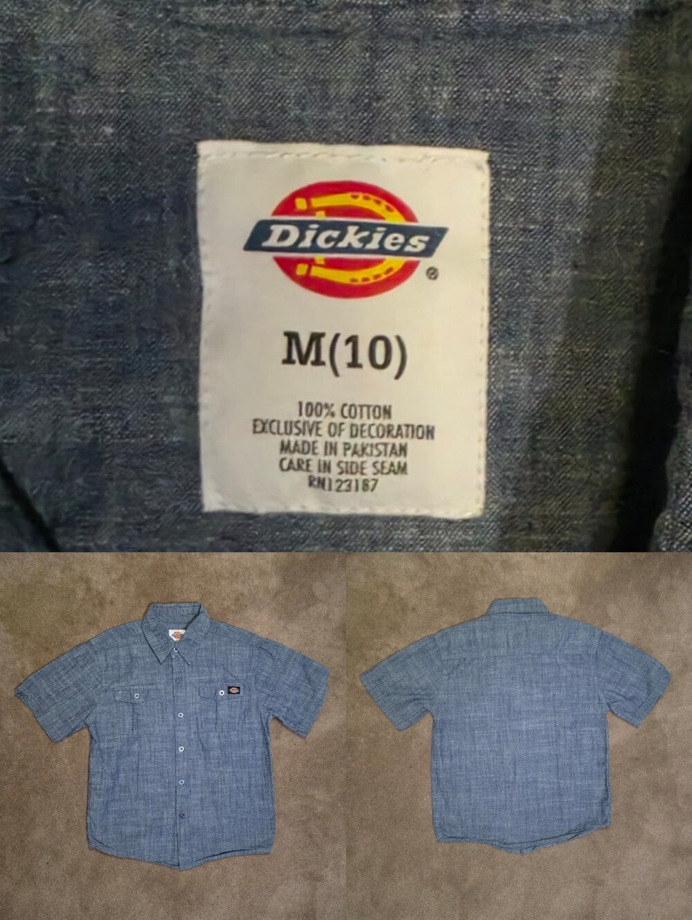Kid Blue Working Shirt Sz Med 10